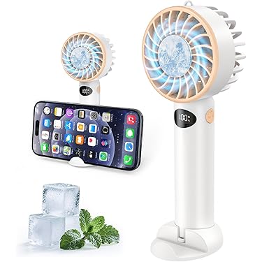 ⭐️ラスト1点⭐️ハンディファン 首かけ 手持ち充電式 扇風機ハンディファン (白） たった1秒で冷却！】手持ち扇風機 ハンディファン 首かけ扇風機